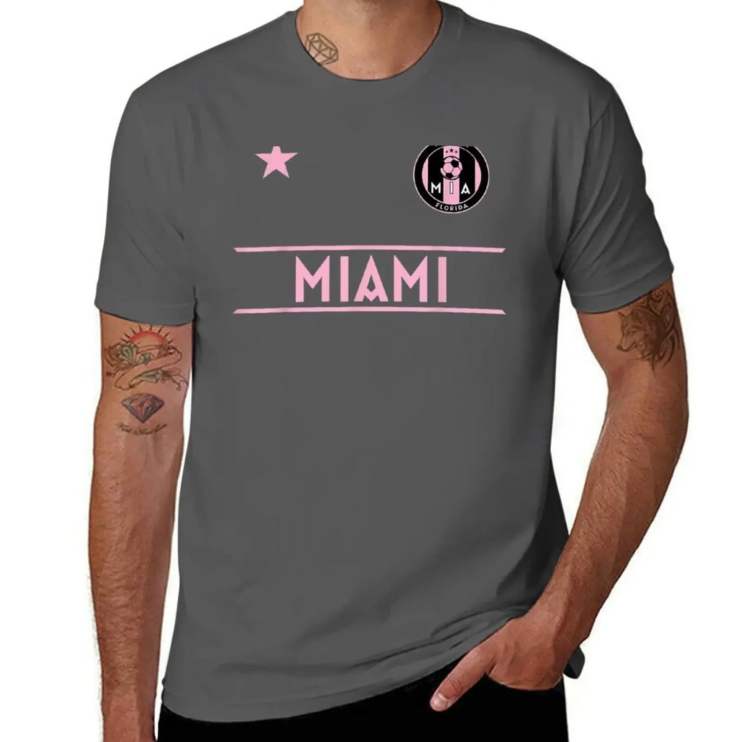 MIAMI Soccer Jersey Original Fan Design - Mini Badg T-shirt cute clothes oversizeds anime tees plain t shirts men