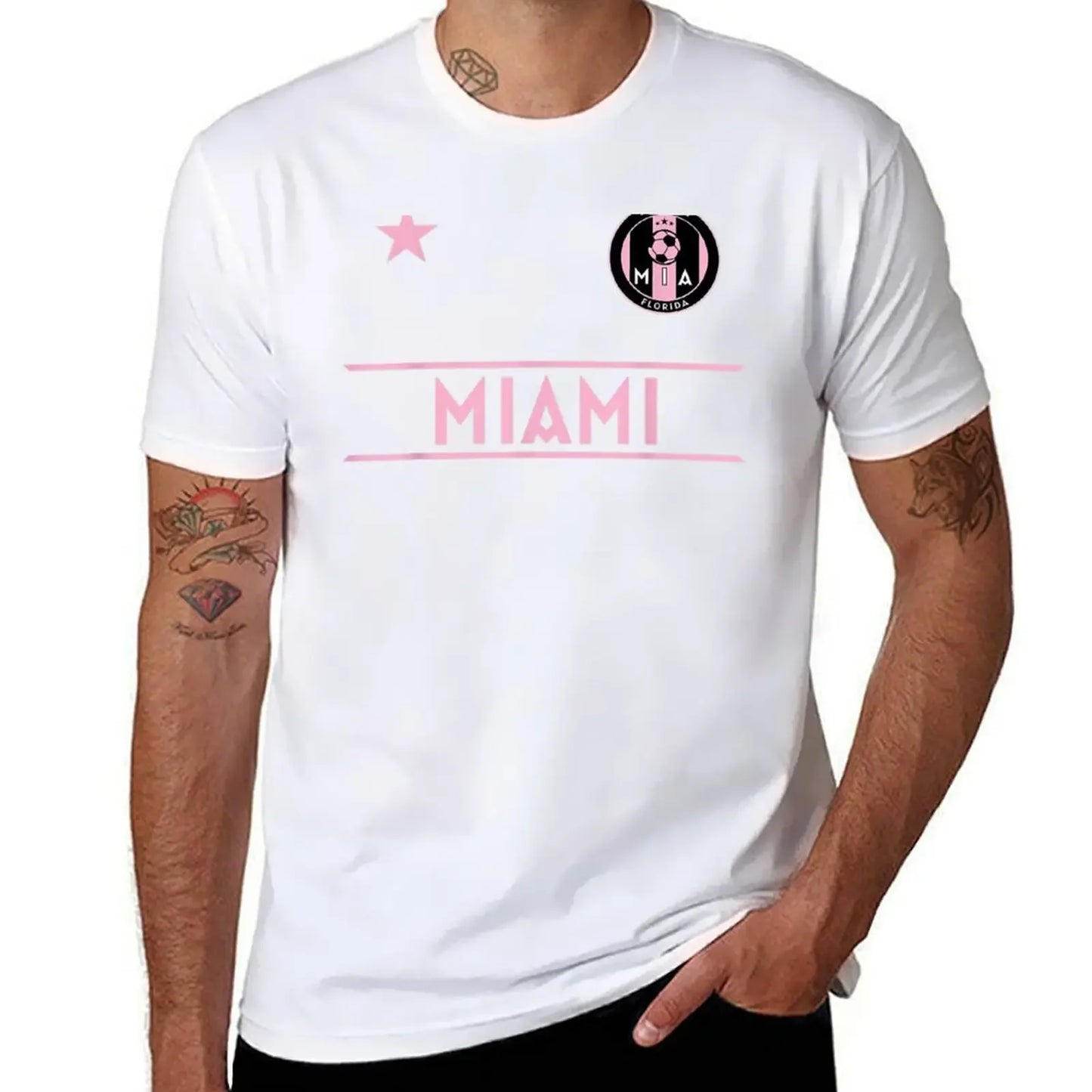 MIAMI Soccer Jersey Original Fan Design - Mini Badg T-shirt cute clothes oversizeds anime tees plain t shirts men